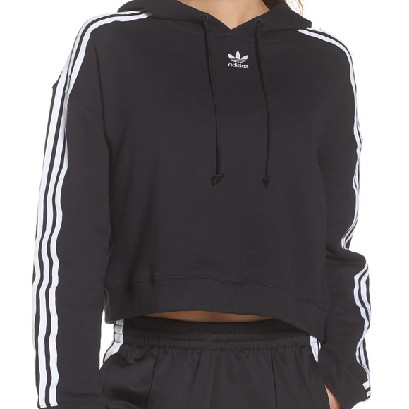 adidas Tops - Adidas Originals Cropped Hoodie in Black